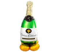 Large Bubbly Champagne Bottle Airloonz Uninflated Balloon