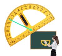 Large Builder for Teachers - Plastic Measuring Tools for Plastic Mathematics | Semicircle Angle Measuring Tool | Plastic Angle Finder Protractor Set, Lineur Ruler Full Centre Angle - Prognern