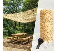 Large Bulk Roll Camo Netting Military, 150D Oxford Cloth Camouflage Net for Hunting Blind, Durable Sunshade Nets for Garden Fences, Reinforced Mesh Decoration for Camping Party(W1xH8.5m)