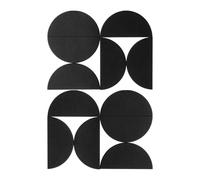 Large Bulletin Board Kit Tiles 11.8"x5.9" Bulk- Minimalist Wall Art to Replace Your Old Cork Boards for Walls for Office Decor - 24-Pack Semi-Circle Felt Wall Tiles for Home Office Décor (12pcs)