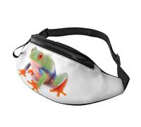 Large Bum Bag Cute Frog Waist Fanny Pack for Men Women,Bumbags with Headphone Jack and Zip Pockets Adjustable Belt for Sport Running Hiking Camping Workout Cycling