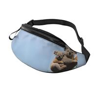 Large Bum Bag Lovely Koala Waist Fanny Pack for Men Women,Bumbags with Headphone Jack and Zip Pockets Adjustable Belt for Sport Running Hiking Camping Workout Cycling