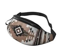 Large Bum Bag Native Waist Fanny Pack for Men Women,Bumbags with Headphone Jack and Zip Pockets Adjustable Belt for Sport Running Hiking Camping Workout Cycling