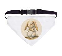 Large 'Bunny Rabbit Sitting while Sleeping' Dog/Cat/Pet Bandana (PD00064370)