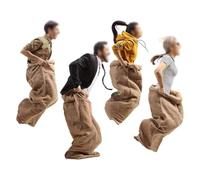 Large Burlap Sack Race Bag, Heavy Duty Natural Jute Potato Sack for Outdoor Lawn Games, Reusable Jump Bag, Ideal for Family Reunion Carnival Picnic Birthday Halloween BBQ (60 * 100CM)