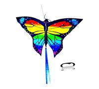 Large Butterfly Kite with 328ft Line for Beach And Yard Fun, Red Yellow