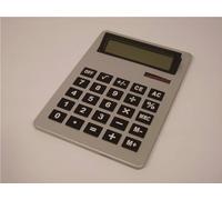 LARGE BUTTON A4 SIZE DESKTOP SILVER CALCULATOR