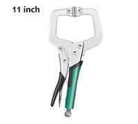 Large C-Clamp Locking Pliers, 9 Inch High Carbon Steel Welding Pliers for Woodworking and Electrical Maintenance, Silver 11 inch