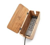 Large Cable Management Box - Acacia Wood Cable Organizer Box and Power Strip Box for Electrical Cord Management - Desk Cord Hider and Floor Cable Management - Wire Storage and Organization for Cords