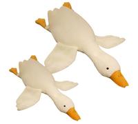 Large Calming Pet - 19.69 Inch Duck Dog Toy for Exercise, Mental Stimulation with Soft Chew Function, Puppy Enrichment Plush White Indoor Outdoor Play, Gentle Fabric, Packaged for Gifting