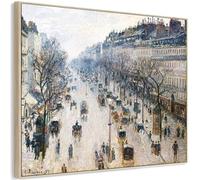 Large Camille Pissarro Wall Art Framed Canvas Print of Boulevard Montmartre Paris Painting (84cm x 69cm)
