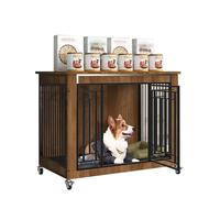 Large Canine House Interior Decoration Pet House End Table Heavy Canine Cage End Table Side Table Large Canine House Canine Cage (Walnut Color) (Walnut Color)