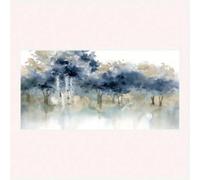 Large Canvas Art Print Blue Abstract Landscape Poster Modern Art Deco Ink Painting For Living Room Bedroom Decor 80x160cm framework