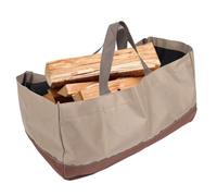 Large Canvas Firewood Carrier Tote Bag - Fireplace Log Holder for Camping