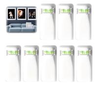 Large Canvas Hangers,8Pcs No Nails Picture Hanging Strips & Frame Hooks,Large Universal Frame Hanger,Damage-Free Wall Stickers for Picture Hanging, Includes Mini Level for Easy Installation