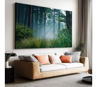 Large Canvas Print - Modern Wall Art Decor - HD Quality Picture - Psychedelic Forest Landscape for Living Room Bathroom Kitchen Bedroom Office Home Decor 140L x 70W CM Frameless