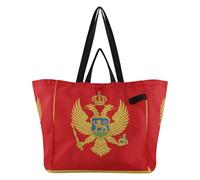 Large Canvas Tote Recycle Kitchen Grocery Bags Shopping Tote Bag for Men Bachelorette Party Presents, National Flag of Monte, One Size