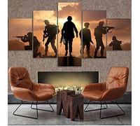 Large Canvas Wall Art Pictures For Living Room Watercolor 5 Piece Painting Beautiful Forest Waterfall Print Panel Poster Children'S Bedroom Kids Home Decor, L/With Frame 150 X 80 Cm -6O3D/I9B