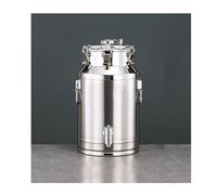 Large Capacity 20L Stainless Steel Liquid Storage Container, 25x44CM Fermenter with Faucet, Metal Kitchen Barrel with Carry Handle and Airtight Lid for Brewing and Food Storage