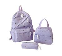 Large Capacity 3 Piece Backpack For Kids Cute Cartoon Style Travel With Spacious Compartments And Comfortable Straps Black Bags Women Work