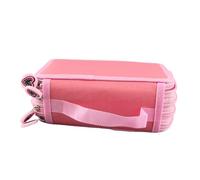 Large Capacity 72 Count Slot Colored Pencil Carry Case Pink for Students Artists Pencil Case Oxford Multi-Layer Pen Organizer