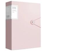 Large Capacity A4 File Folder Multifunctional Waterproof Document Organizer Desktop Storage Contract Holder for School Work Office(Pink)