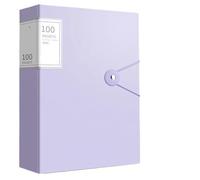 Large Capacity A4 File Folder Multifunctional Waterproof Document Organizer Desktop Storage Contract Holder for School Work Office(Purple)