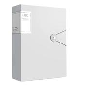 Large Capacity A4 File Folder Multifunctional Waterproof Document Organizer Dustproof Desktop Storage Document Holder Contract(White)