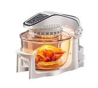 Large Capacity Air Fryer Oven with Removable Glass Bowl, Halogen Infrared Convection Technology for Roasting, Frying, Toasting, Crisping, Easy Time & Temperature Control