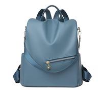 Large Capacity Backpack Purses Leather Female Vintage Bag School Bags Travel Bagpack Ladies Bookbag Rucksack,Blue,30 * 13 * 32cm