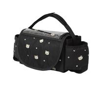 Large Capacity Bag Cartoon Bear Embroidery Travel Diaper Case Storage with Handle Strap