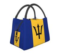 Large Capacity Barbados Flag Lunch Bag for School Work Kids Girls Boys Women Men Travel Tote Bag Lunch Box School Lunchbox Tote Outdoor Picnic Lunchboxes for Travel Picnic