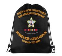 Large-Capacity Beach Bag South African Defence Force Border War Veteran Swimming Bags Unisex Drawstring Gym Bag For Sports, Travel, Exercise