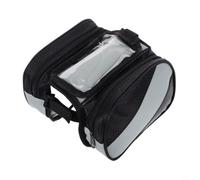 Large Capacity Bike for top Tube Bag for Mountain Bike Large | 7.3x5.9x4.9in size, waterproof Oxford cloth, large capacity, easy strap install, for mountain road bike fit(Black)