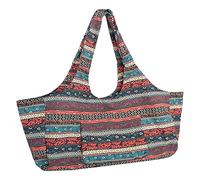 Large Capacity Bohemian Ethnic Style Print Canvas Yoga Bag Yoga Mat Bag with Pockets