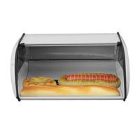 Large Capacity Bread Box for Kitchen Countertop, 13.6x9.1x5.7 inch Metal Bread Bin with Air Tight Food Storage Container for Pastries, Cookies, Home and Office Use (White)