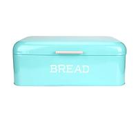 Large Capacity Bread Storage Box Kitchen Organizer Durable Iron Bread Bin with Tight Seal for Baked Goods Countertop 42cm Blue