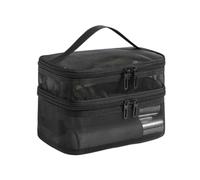 Large Capacity Breathable Meshes Makeup Bag Two Compartments Portable Toiletry Bags Gym Vacation Daily Use Washable Nylon Makeup Organizers