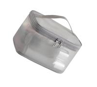 Large Capacity Breathable Meshes Makeup Bag Two Compartments Portable Toiletry Bags Gym Vacation Daily Use Washable Nylon Makeup Organizers