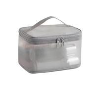 Large Capacity Breathable Meshes Makeup Bag Two Compartments Portable Toiletry Bags Gym Vacation Daily Use Washable Nylon Makeup Organizers