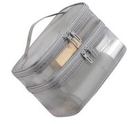 Large Capacity Breathable Meshes Makeup Bag Two Compartments Portable Toiletry Bags Gym Vacation Daily Use Mesh Cosmetics Organizers