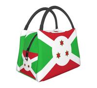 Large Capacity Burundi Flag Lunch Bag for School Work Kids Girls Boys Women Men Travel Tote Bag Lunch Box School Lunchbox Tote Outdoor Picnic Lunchboxes for Travel Picnic