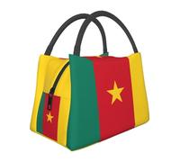Large Capacity Cameroon Flag Lunch Bag for School Work Kids Girls Boys Women Men Travel Tote Bag Lunch Box School Lunchbox Tote Outdoor Picnic Lunchboxes for Travel Picnic