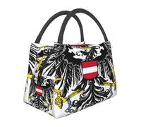Large Capacity Car Insulated Austria National Emblem Lunch Bag Kids Truck Large Thermal Cooler Bag for Boy Picnic School Packed Lunch Box Tote Austria National Emblem Packlunch Lunchbox Girls