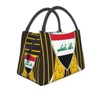 Large Capacity Car Insulated Iraq National Emblem Lunch Bag Kids Truck Large Thermal Cooler Bag for Boy Picnic School Packed Lunch Box Tote Iraq National Emblem Packlunch Lunchbox Girls