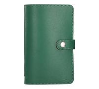 Large Capacity Cash Savings Book Organizer with 50 Sheets Durable Faux Leather Money Saving Transparent Insert Pockets for Kids' Pocket Waterproof Green