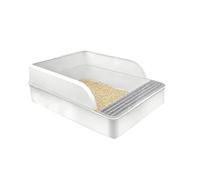 Large Capacity Cat Litter Box Cover | Closed Anti-splash Plastic, Toilet Cleaning Bath Drawer Basin Tent Supplies(L Cat Litter Box)