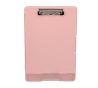 Large Capacity Clipboard with Storage,A4 Clipboard with Pen Holder,Document File Box,Test Paper Storage Box for Office(Pink)
