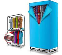 Large Capacity Clothes Dryer Indoor | Electric Portable Airer With 4 Rails, 180 Min Timer, Hot Air Heated Double Layer Dryer Energy Efficient