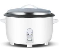 Large Capacity Commercial Electric Rice Cooker 8-45L - Efficient Cooking for Canteens, Hotels & Schools (White, 8L)